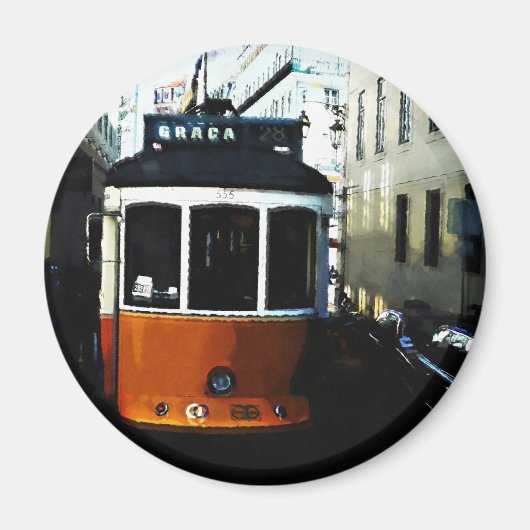 リスボン電車 マグネット (正面)