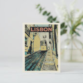 リスボン ポルトガルのドゥ ラブラ ケーブルカー ポストカード (スタンド正面)