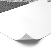 リスボン – ポルトガルペンシルの地図 ポスター (角)