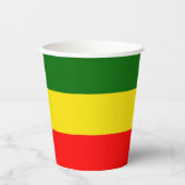 リスボン、ポルトガル国旗のストライプ 紙コップ (正面)