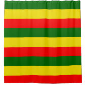 リスボン、ポルトガル国旗ストライプのシャワーカーテン シャワーカーテン (正面)