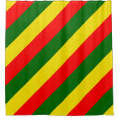 リスボン、ポルトガル国旗ストライプのシャワーカーテン シャワーカーテン (正面)