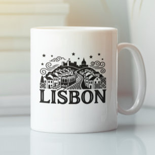 リスボン ポルトガル モダン ミニマリスト 旅行 コーヒーマグカップ