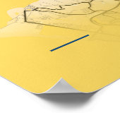 リスボン – ポルトガルYellow Cityの地図 ポスター (角)