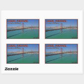 リスボン – 4月25日 長方形シール (シート)