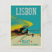 リスボンMAATタガスリバーイラストレーションポルトガル ポストカード (正面)