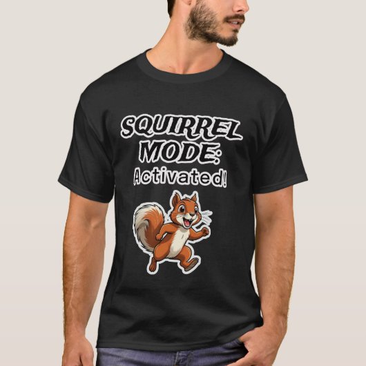 リスモード起動 面白いキャラクターデザイン Tシャツ (正面)