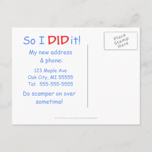 リスユーモアのあるルの動きの発表 案内ポストカード (裏面)