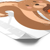 リスレルウッドランドアニマル子供部屋ウォールアートプリント ポスター (角)