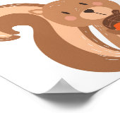 リスレルウッドランドアニマル子供部屋ウォールアートプリント ポスター (角)