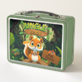 リスレルウッドランドワイルドライフフォレスト動物愛好家🐿 メタルランチボックス (正面)