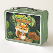 リスレルウッドランドワイルドライフフォレスト動物愛好家🐿 メタルランチボックス (裏面)