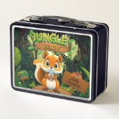 リスレルウッドランドワイルドライフフォレスト動物愛好家🐿 メタルランチボックス (裏面)
