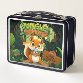 リスレルウッドランドワイルドライフフォレスト動物愛好家🐿 メタルランチボックス (正面)