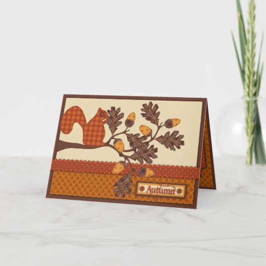 リスレルオンブランチアップリケ – ルック感謝祭 シーズンカード (正面)