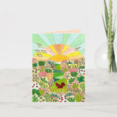 リスレルガーデンサンライズスケッチ空白のカード サンキューカード (正面)