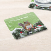 リスレルクリスマスホリデーズ紙コースター スクエアペーパーコースター (アングル)