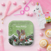 リスレルクリスマスホリデーズ紙プレート ペーパープレート (パーティー)