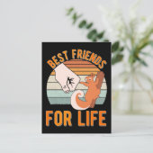 リスレルフレンドフォレスト動物愛好家 ポストカード (スタンド正面)