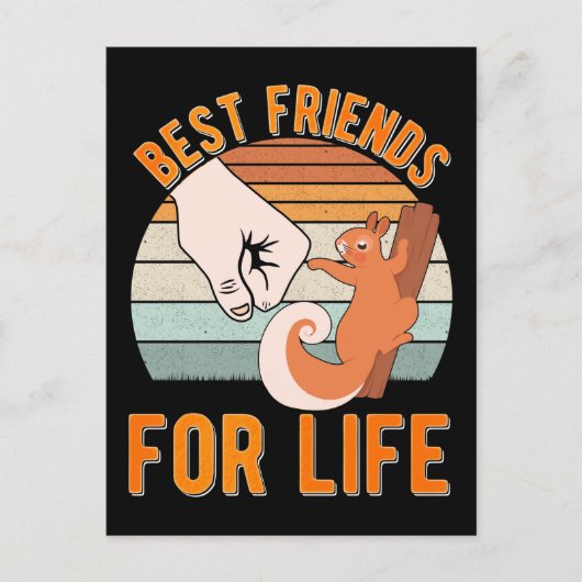 リスレルフレンドフォレスト動物愛好家 ポストカード (正面)