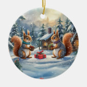 リスレルホリデーデザインバイリッチアメンギル セラミックオーナメント (正面)