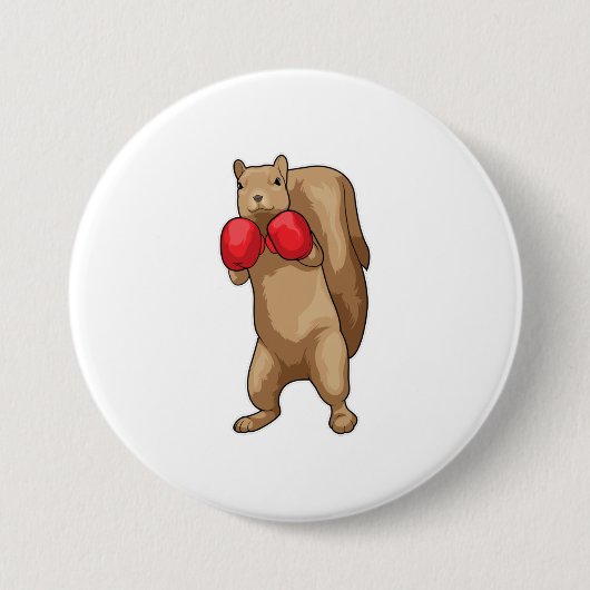 リスレルボクサーボクシング手袋 缶バッジ (正面)