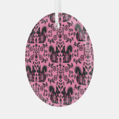 リスレル北欧スカンジナビアフォークアート ガラスオーナメント (正面左)