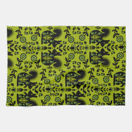 リスレル北欧スカンジナビアフォークアート キッチンタオル