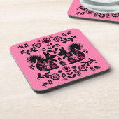 リスレル北欧スカンジナビアフォークアート コースター (左側)