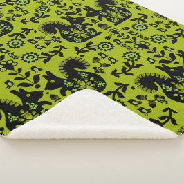 リスレル北欧スカンジナビアフォークアート シェルパブランケット