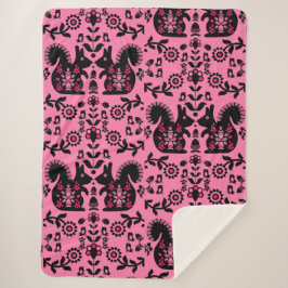 リスレル北欧スカンジナビアフォークアート シェルパブランケット