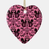 リスレル北欧スカンジナビアフォークアート セラミックオーナメント (右)