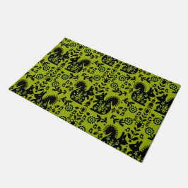 リスレル北欧スカンジナビアフォークアート ドアマット