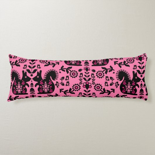 リスレル北欧スカンジナビアフォークアート ボディピロー (正面)