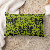 リスレル北欧スカンジナビアフォークアート ランバークッション (ブランケット)