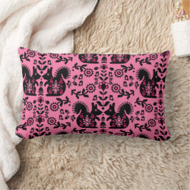 リスレル北欧スカンジナビアフォークアート ランバークッション