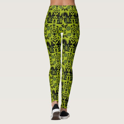 リスレル北欧スカンジナビアフォークアート レギンス (裏面)