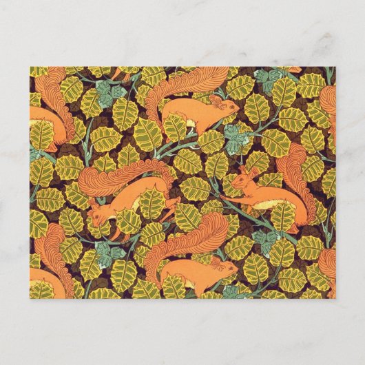 リスヴィンテージ壁紙はがき ポストカード (正面)