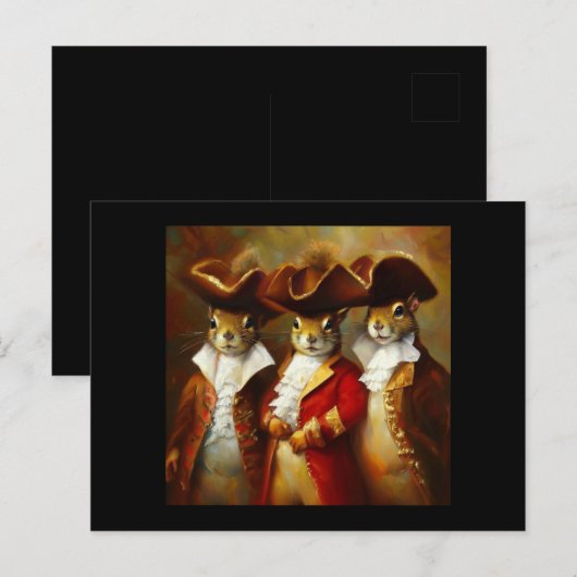 リス三銃士 ポストカード (正面/裏面)