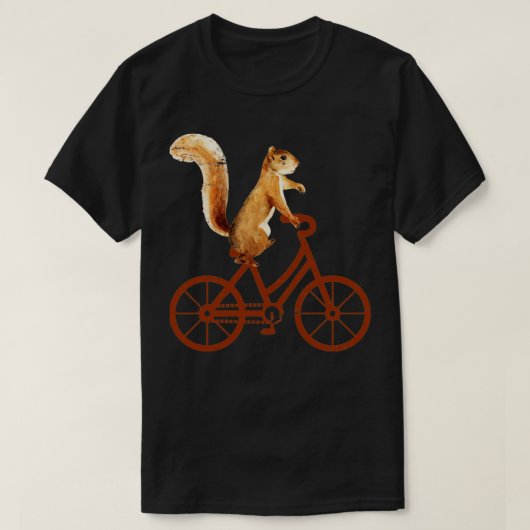リス乗用自転車リス Tシャツ (デザイン正面)