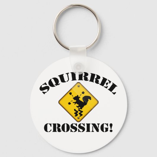 リス交差 キーホルダー (正面)