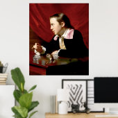 リス付きの少年 ポスター (ホームオフィス)