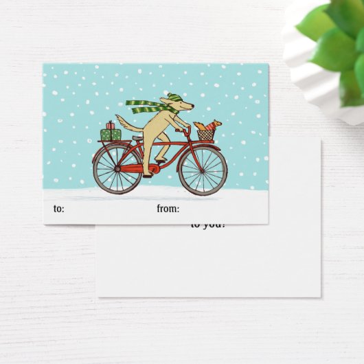 リス付き乗用自転車ホリデーギフトラベル (デスク)