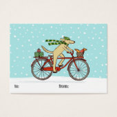 リス付き乗用自転車ホリデーギフトラベル (正面)