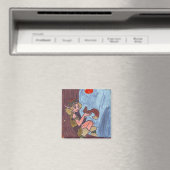 リス付き木材小妖精や小人 マグネット (インサイチュ (食洗機))