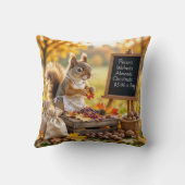 リス付き秋の農園 クッション (裏面)
