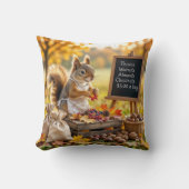 リス付き秋の農園 クッション (正面)