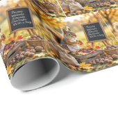 リス付き秋の農園 ラッピングペーパー (ロールコーナー)