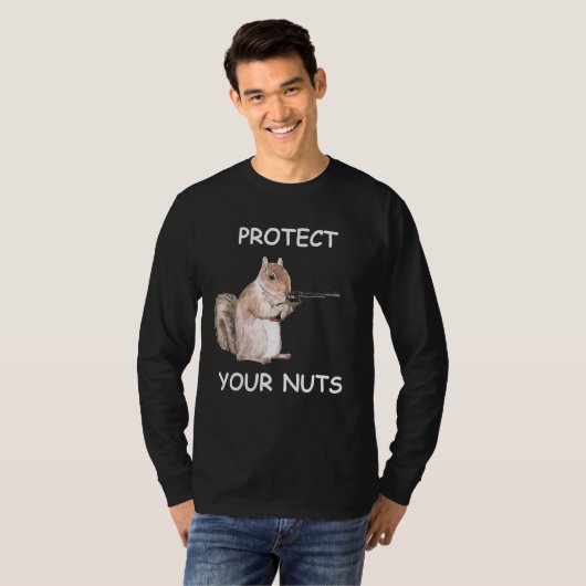 リス保護ルのナッツの失礼おもしろいな引用文サイン Tシャツ (正面フル)