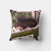 リス冬フォトスロークッション41 x 41 cm クッション (裏面)